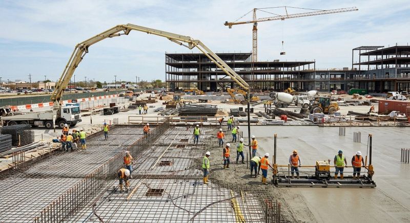 Commercial Slab Installation in Easley, SC