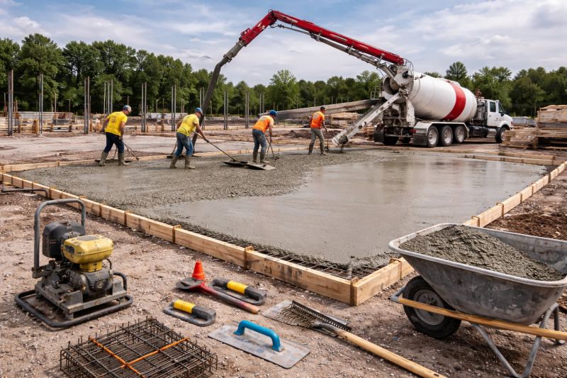 Commercial Slab Installation in Fair Play, SC