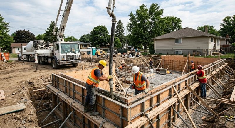 Foundation Wall Pouring in Fair Play, SC